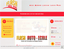 Tablet Screenshot of flash-auto-ecole.com